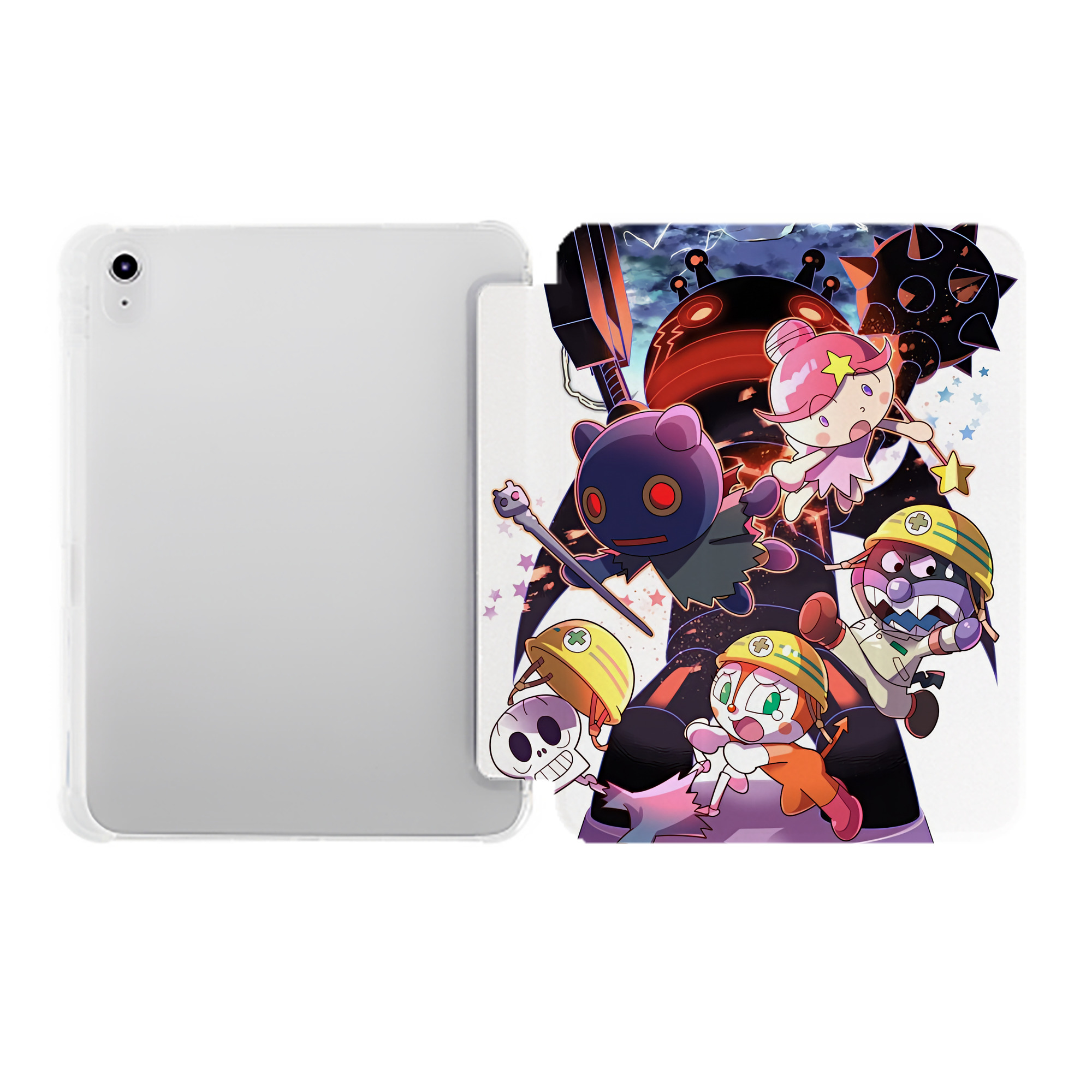 （画像用） アンパンマン Anpanman IPad ケース ペン収納付き 三つ折りスタンド PUレザー×シリコン 対応機種9.5/10.5/10.9インチ